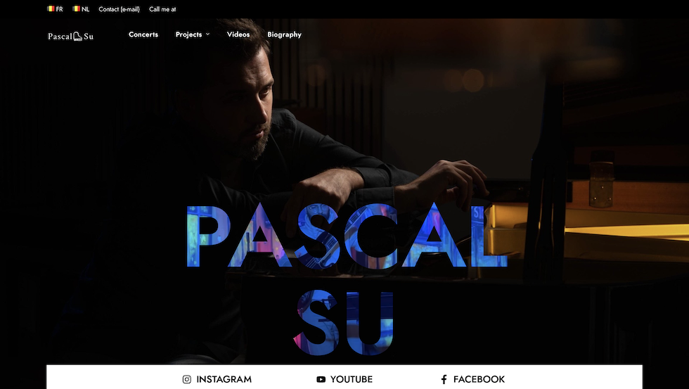 Capture d'écran de la première section hero du site pascalsuski.com, illustrant la réorganisation réussie pour améliorer la visibilité en ligne